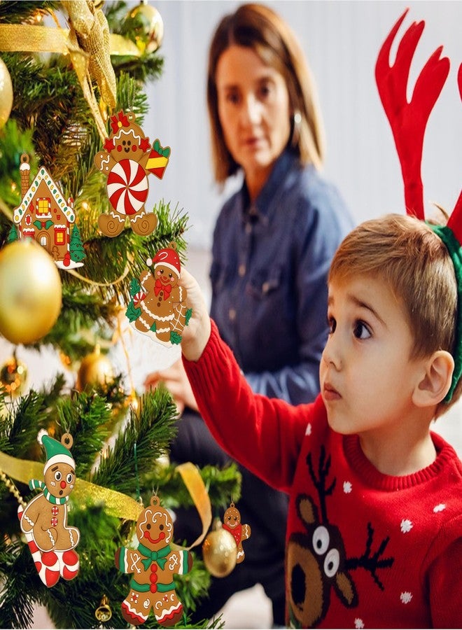 Chambom 12 PCS Plastic Gingerbread Figurines - Christmas Tree Decorations, Gingerbread House Ornaments, Hanging Decor for Party - Image 4